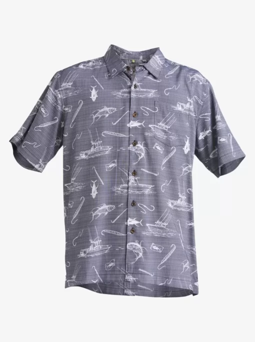 Mens Quiksilver Shirts & Polos | Waterman Line Spinner Short Sleeve Shirt