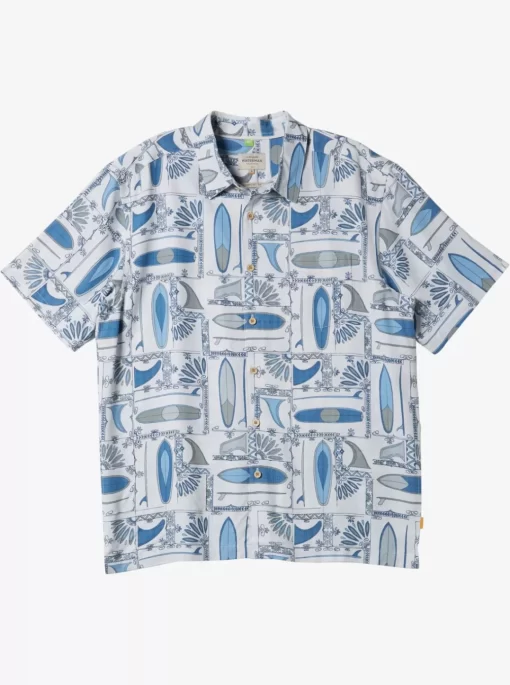 Mens Quiksilver Shirts & Polos | Waterman Long Boards Woven Shirt