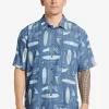 Mens Quiksilver Shirts & Polos | Waterman Long Boards Woven Shirt