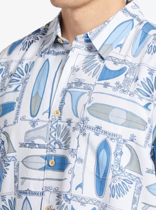 Mens Quiksilver Shirts & Polos | Waterman Long Boards Woven Shirt