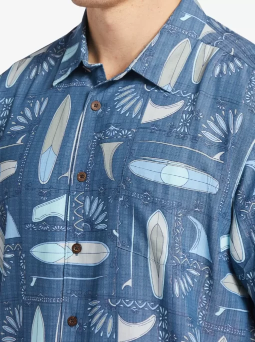 Mens Quiksilver Shirts & Polos | Waterman Long Boards Woven Shirt