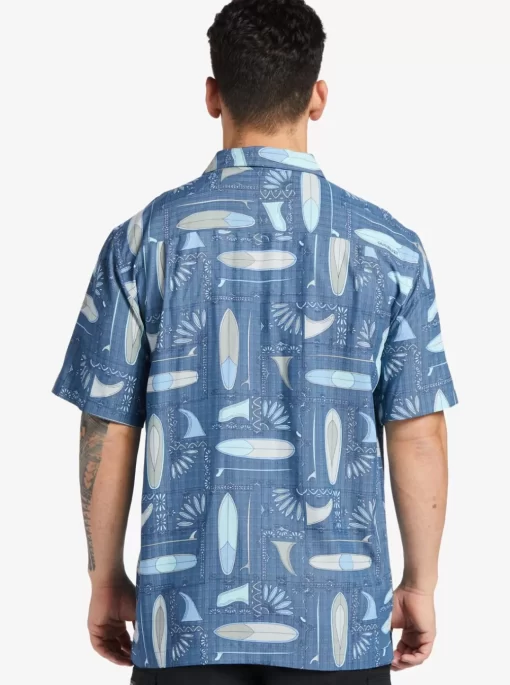 Mens Quiksilver Shirts & Polos | Waterman Long Boards Woven Shirt