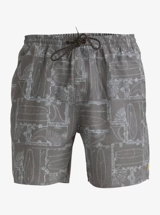 Mens Quiksilver Elastic Waist | Waterman Longboard Volley 17" Elastic Waist Shorts