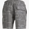 Mens Quiksilver Elastic Waist | Waterman Longboard Volley 17