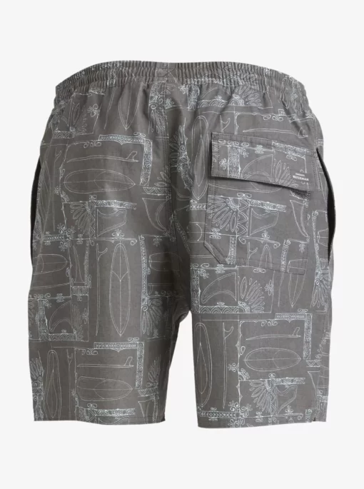Mens Quiksilver Elastic Waist | Waterman Longboard Volley 17" Elastic Waist Shorts