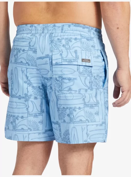 Mens Quiksilver Elastic Waist | Waterman Longboard Volley 17" Elastic Waist Shorts