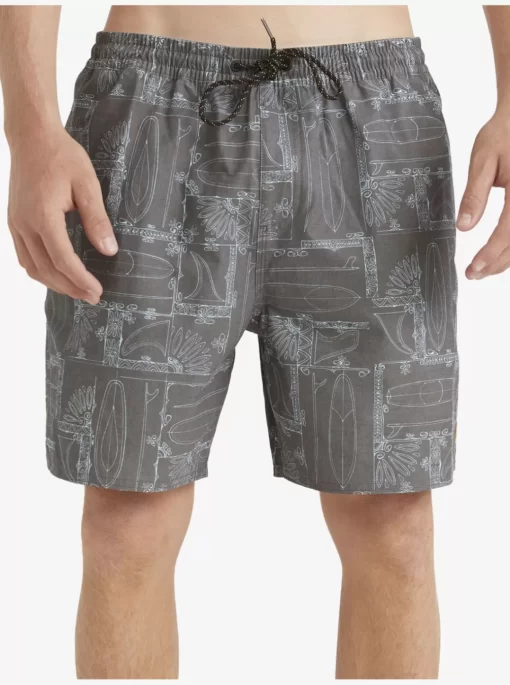 Mens Quiksilver Elastic Waist | Waterman Longboard Volley 17" Elastic Waist Shorts