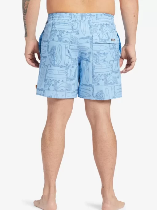 Mens Quiksilver Elastic Waist | Waterman Longboard Volley 17" Elastic Waist Shorts