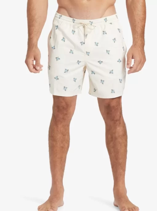 Mens Quiksilver Elastic Waist | Waterman Small Pedals 17" Volleys