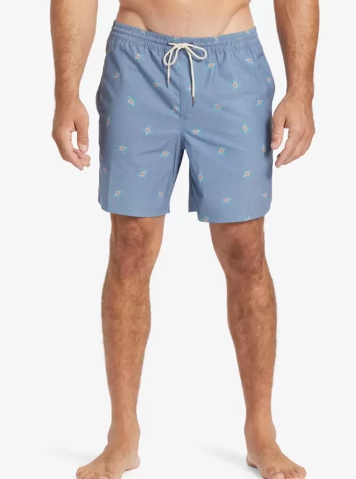 Mens Quiksilver Elastic Waist | Waterman Small Pedals 17" Volleys
