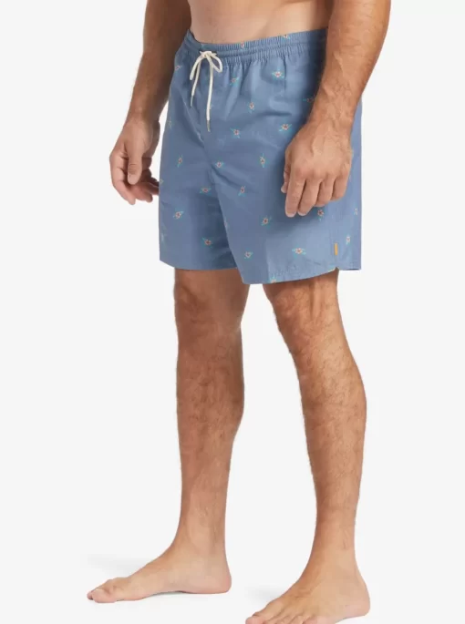 Mens Quiksilver Elastic Waist | Waterman Small Pedals 17" Volleys