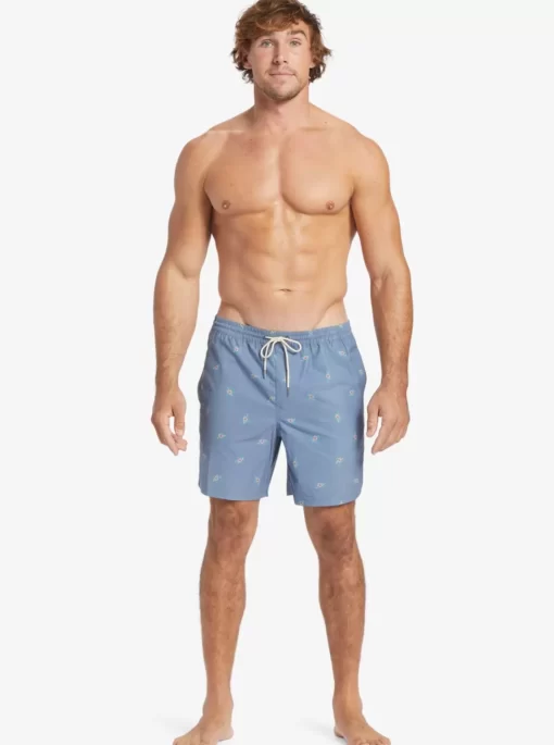 Mens Quiksilver Elastic Waist | Waterman Small Pedals 17" Volleys