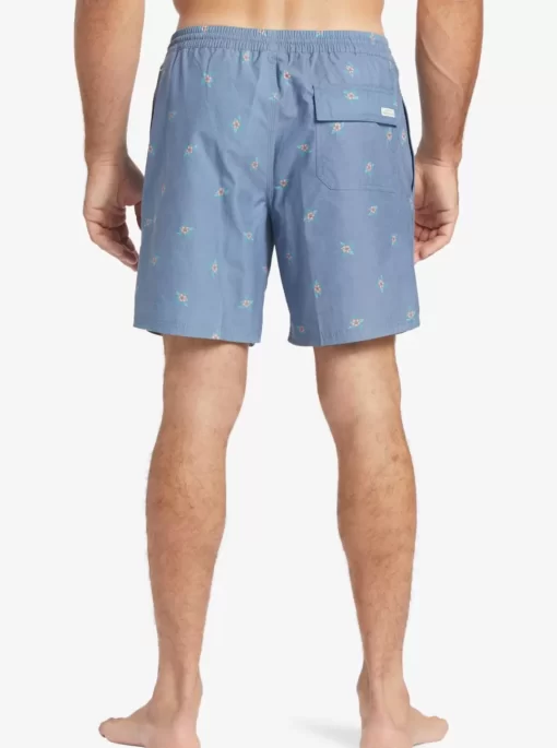 Mens Quiksilver Elastic Waist | Waterman Small Pedals 17" Volleys