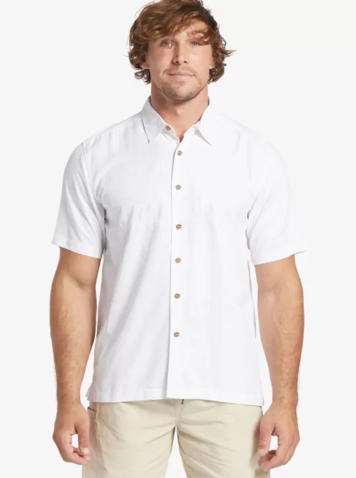 Mens Quiksilver Shirts & Polos | Waterman Tahiti Palms Premium Anti-Wrinkle Shirt