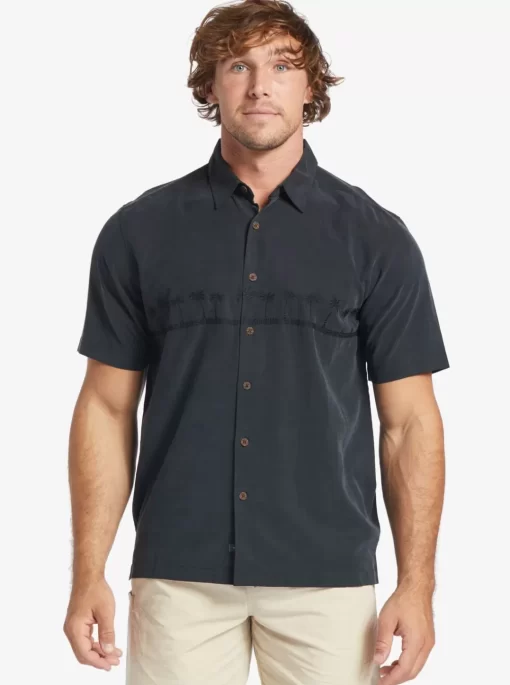Mens Quiksilver Shirts & Polos | Waterman Tahiti Palms Premium Anti-Wrinkle Shirt