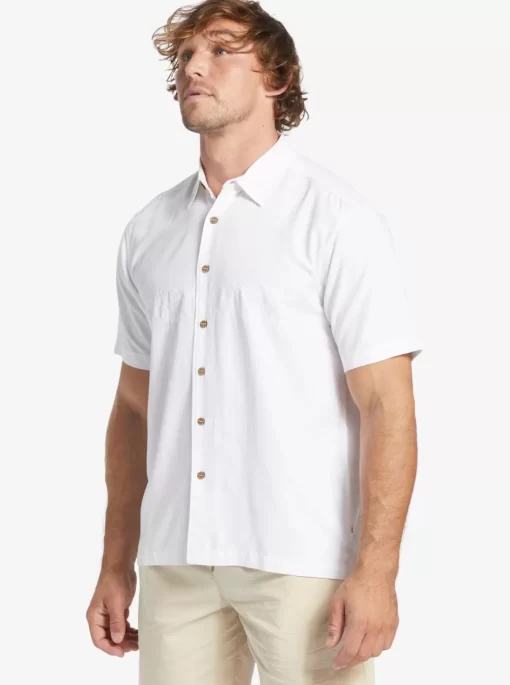 Mens Quiksilver Shirts & Polos | Waterman Tahiti Palms Premium Anti-Wrinkle Shirt