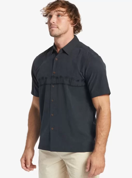 Mens Quiksilver Shirts & Polos | Waterman Tahiti Palms Premium Anti-Wrinkle Shirt