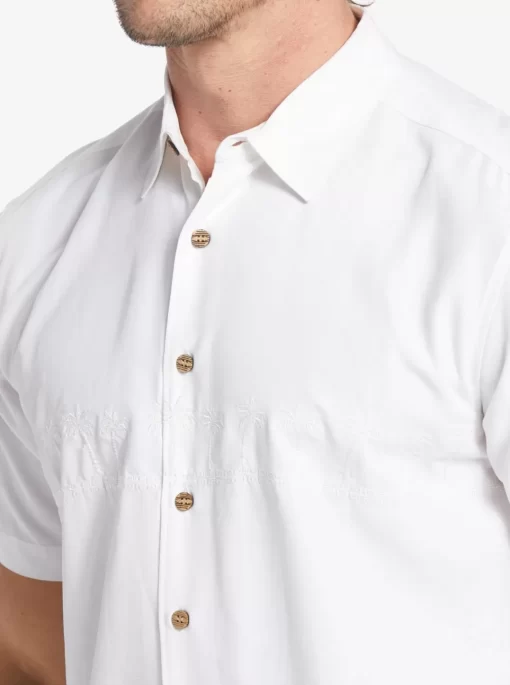 Mens Quiksilver Shirts & Polos | Waterman Tahiti Palms Premium Anti-Wrinkle Shirt