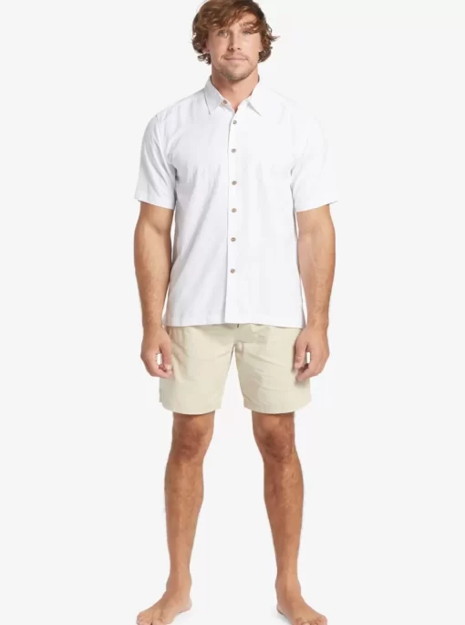 Mens Quiksilver Shirts & Polos | Waterman Tahiti Palms Premium Anti-Wrinkle Shirt