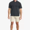 Mens Quiksilver Shirts & Polos | Waterman Tahiti Palms Premium Anti-Wrinkle Shirt