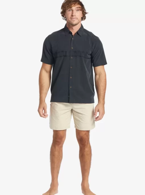 Mens Quiksilver Shirts & Polos | Waterman Tahiti Palms Premium Anti-Wrinkle Shirt