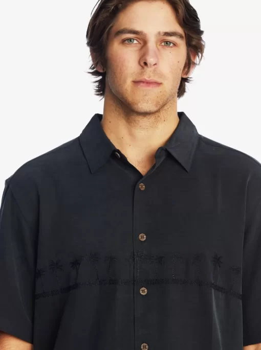 Mens Quiksilver Shirts & Polos | Waterman Tahiti Palms Premium Anti-Wrinkle Shirt