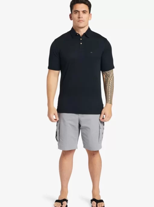 Mens Quiksilver Shirts & Polos | Waterman Waterpolo Short Sleeve Polo Shirt
